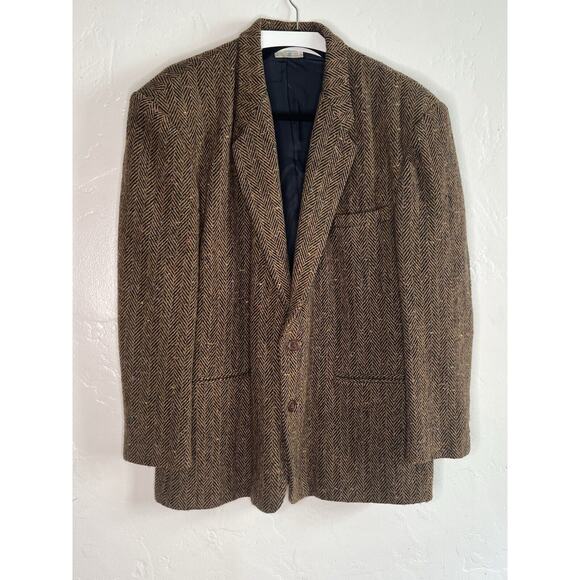 Liz Claiborne Other - Vintage Liz Claiborne Herringbone Tweed Jacket Size 44 Wool